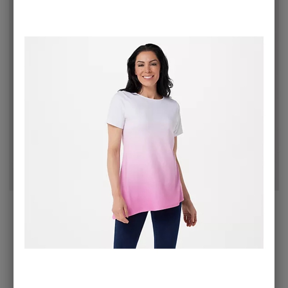 Elizabeth & Clarke Dip-Dye Knit Top with StainTech